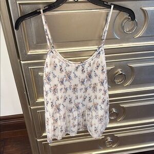 Abercrombie & Fitch Floral Camisole - Cream and Blue